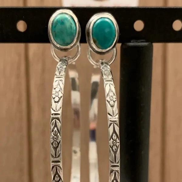 BOHO VINTAGE ONYX EARRINGS