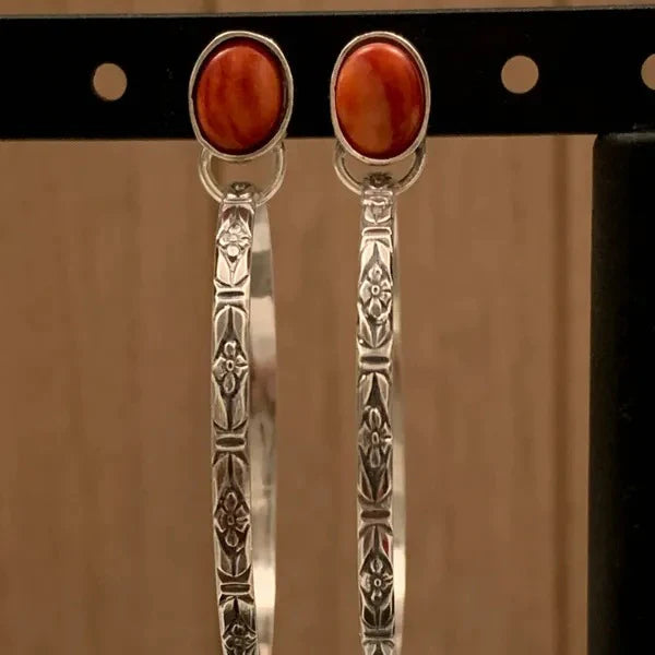 BOHO VINTAGE ONYX EARRINGS