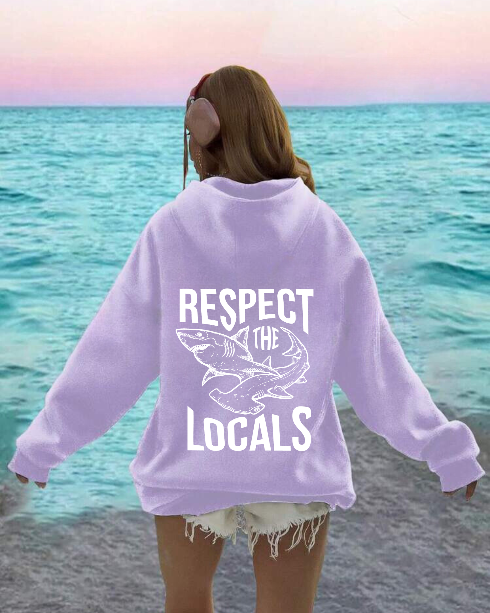 Respect The Locals Shark Hoodie