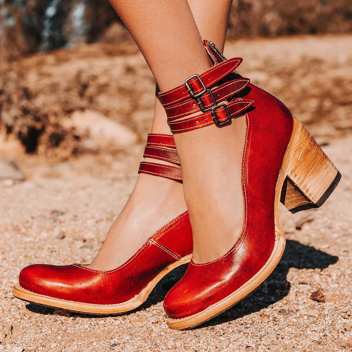 Timeless Vintage Leather Pumps