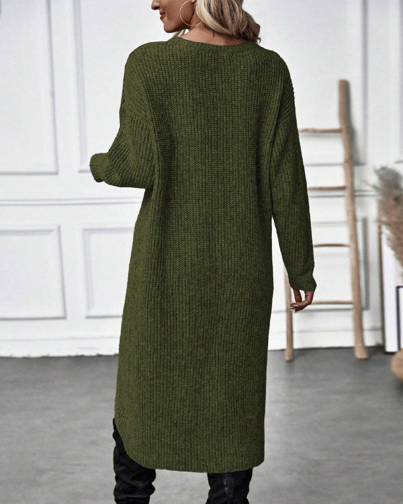 Zahra™ | Solid Colour, Asymmetrical Sweater