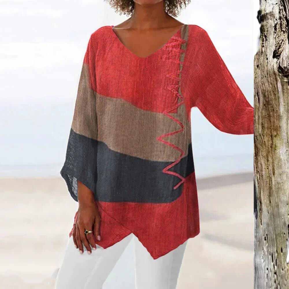ELOISA |  TRICOLOR SHIRT WITH TUMMY COVERAGE