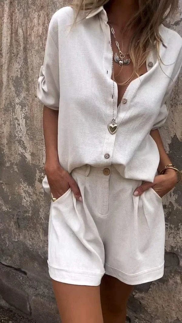 Melda™ - Breezy Buttoned Set