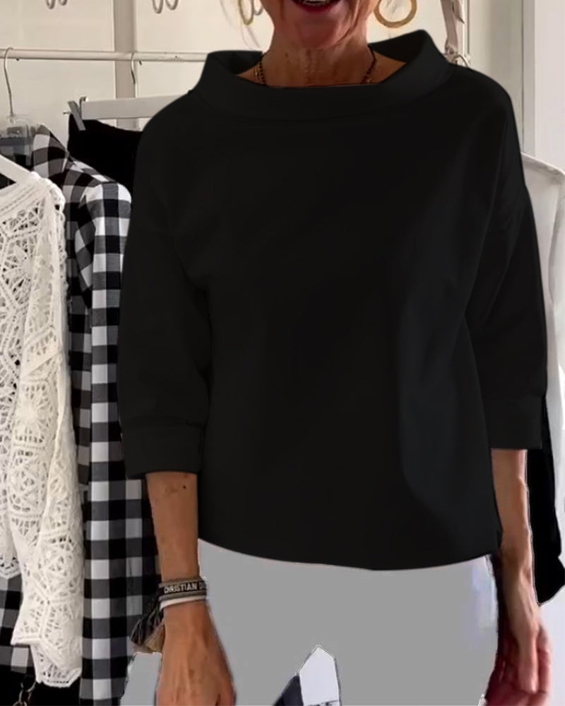 LAUREEN I COMFORTABLE 3/4 SLEEVE BLOUSE