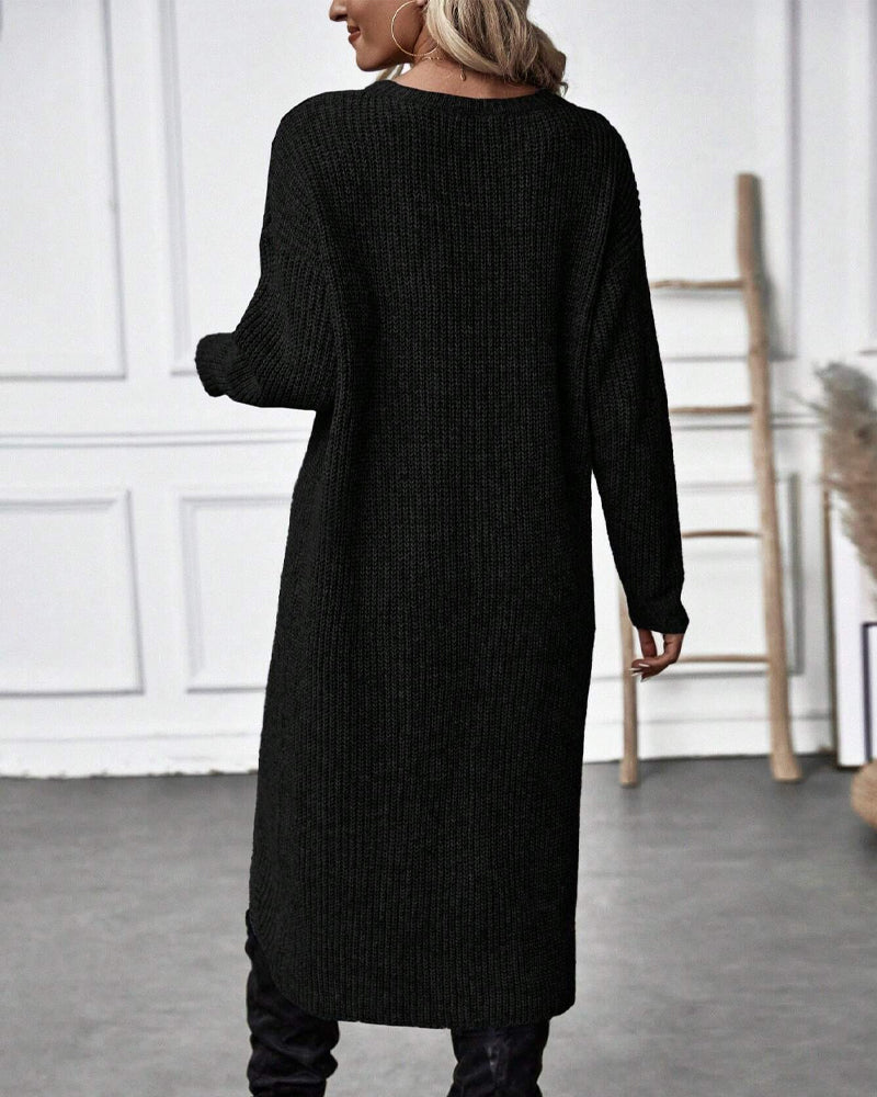 Zahra™ | Solid Colour, Asymmetrical Sweater