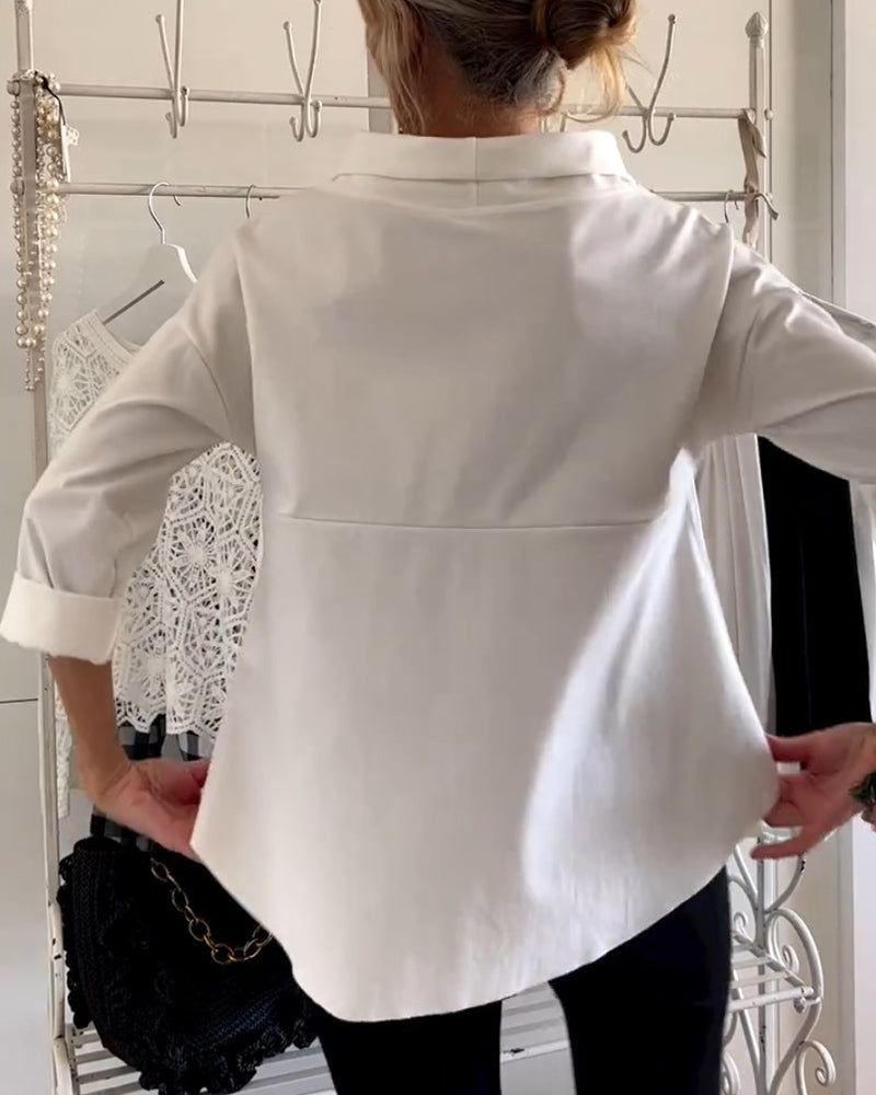 LAUREEN I COMFORTABLE 3/4 SLEEVE BLOUSE