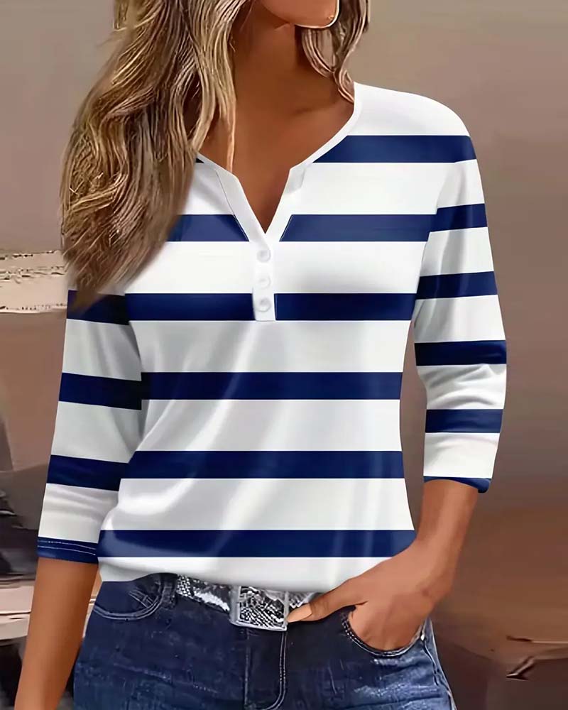 HELENE I ELEGANT STRIPED BLOUSE