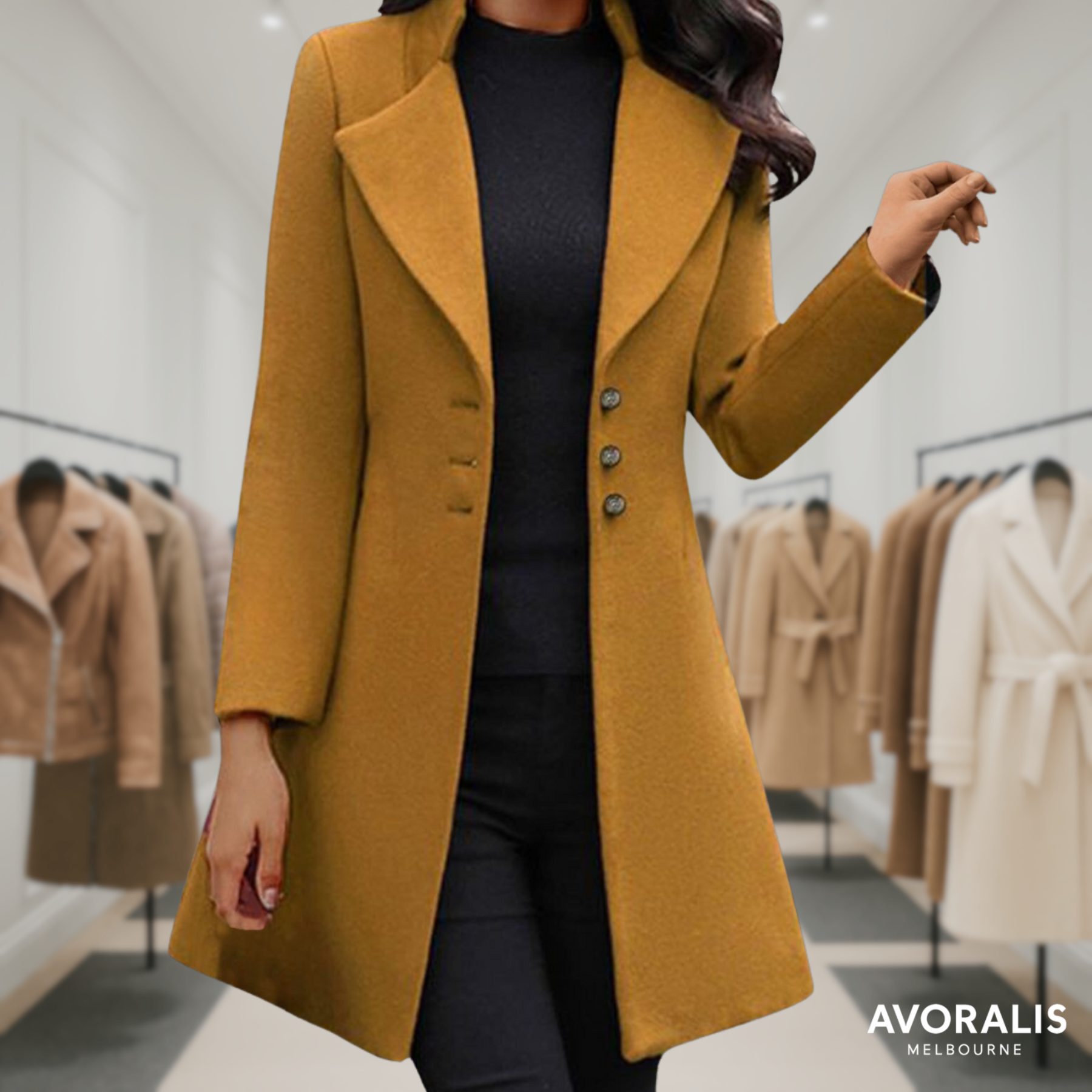 Vinci™ | Luxurious Italian Wool Long Sleeve Coat