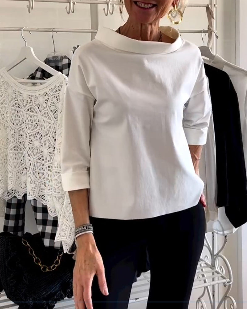 LAUREEN I COMFORTABLE 3/4 SLEEVE BLOUSE