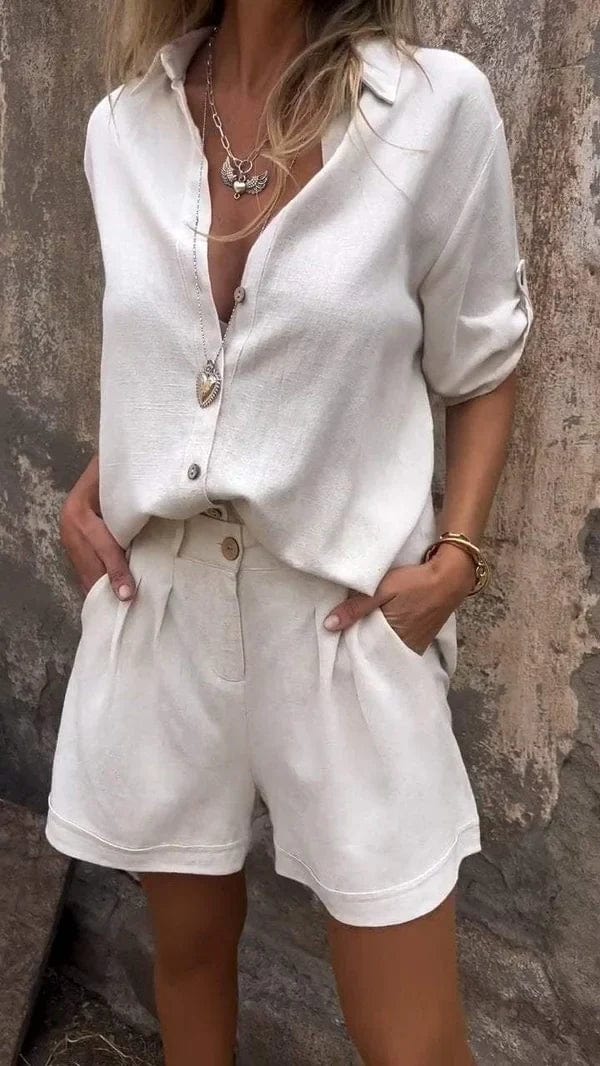 Melda™ - Breezy Buttoned Set
