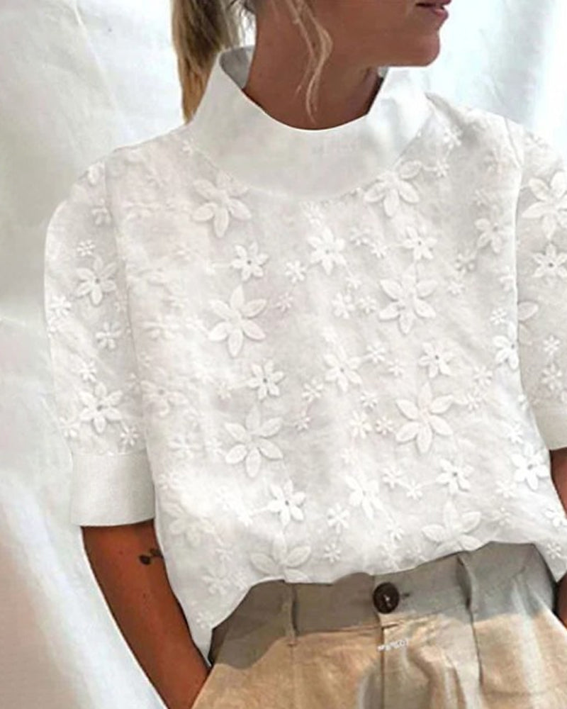 LUCIA I CASUAL EMBROIDERED BLOUSE