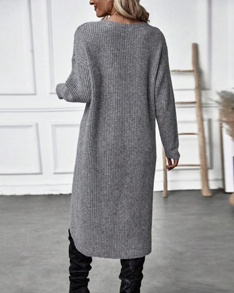 Zahra™ | Solid Colour, Asymmetrical Sweater