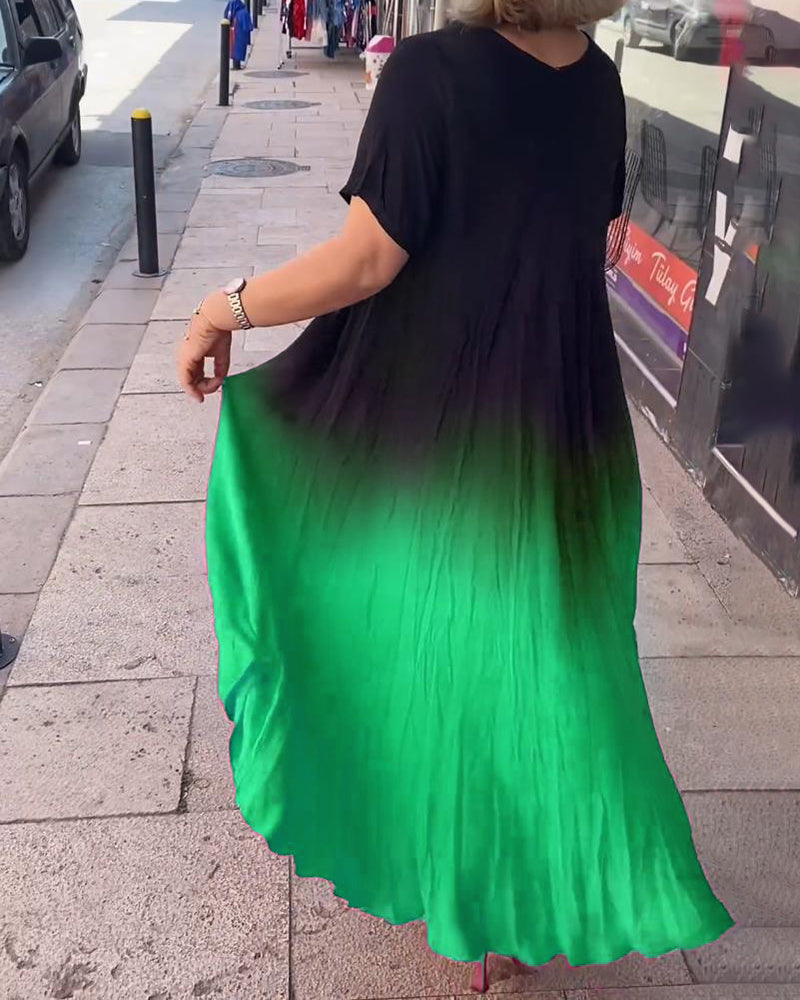 Joan - Summer Gradient Flowy Maxi Dress