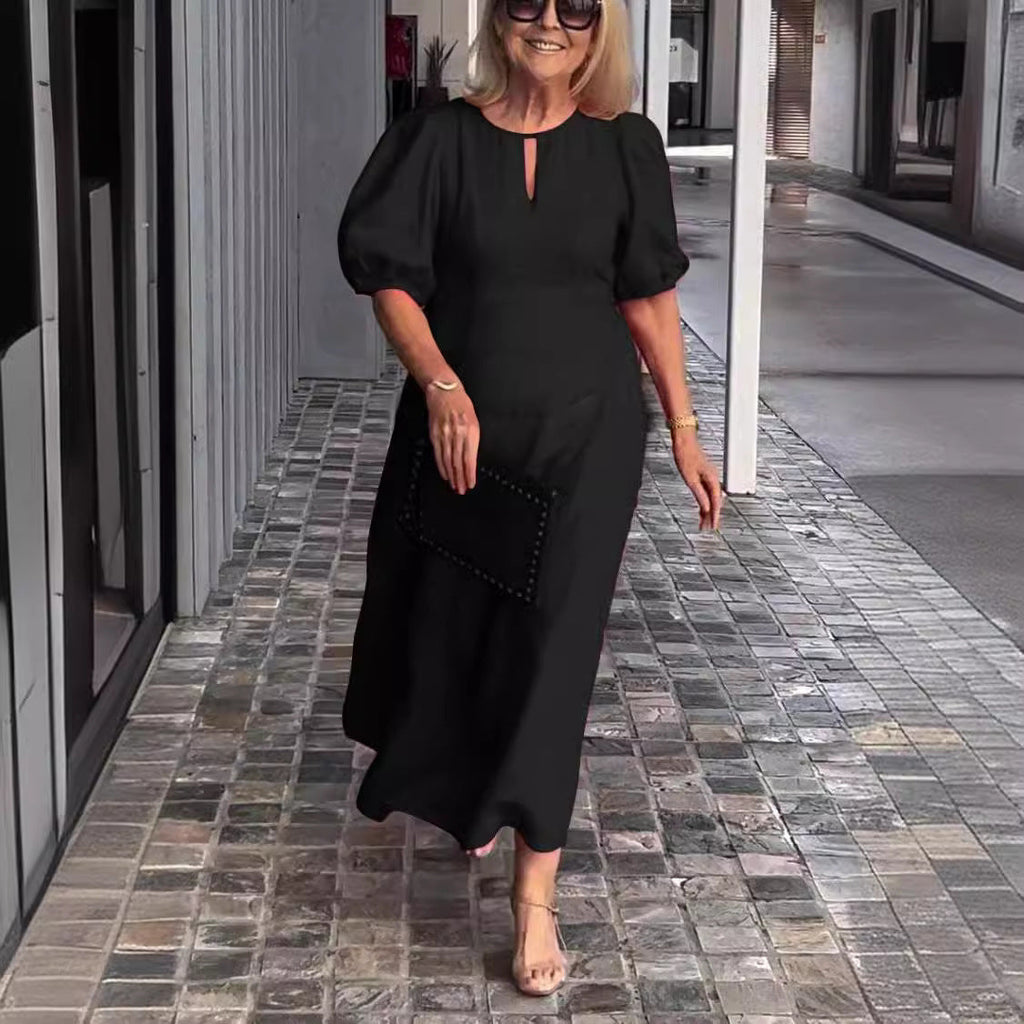 Carla - Elegant Puff-Sleeve Dress