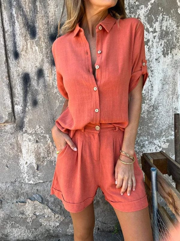 Melda™ - Breezy Buttoned Set