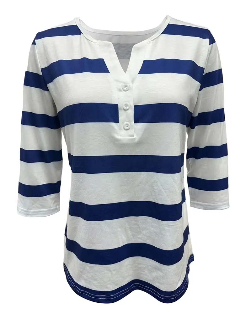HELENE I ELEGANT STRIPED BLOUSE