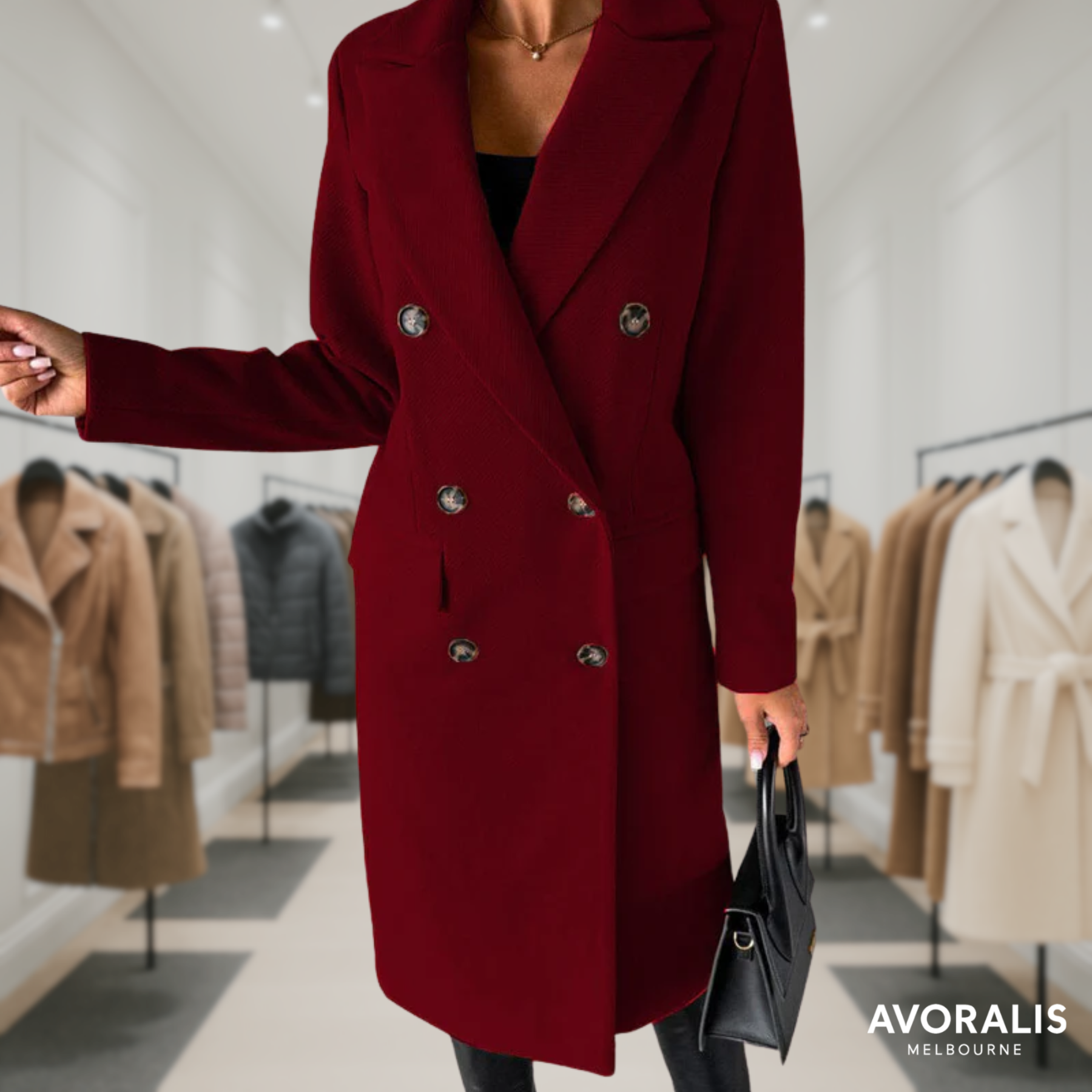 Kate™ | Woolen Coat Long Fit Women