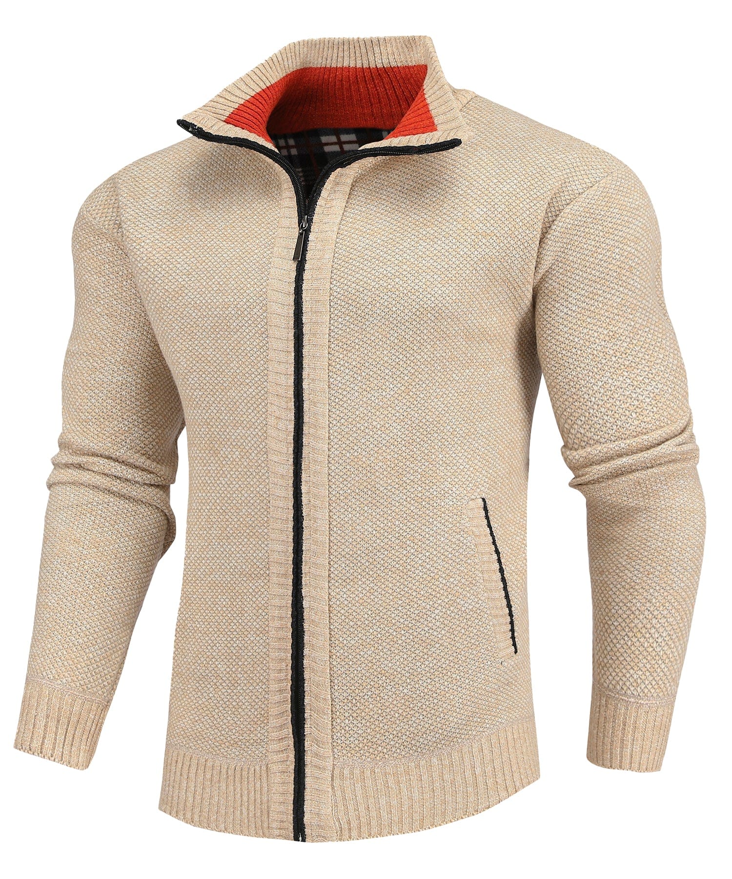 Flannel | Lined Full-Zip Sweater