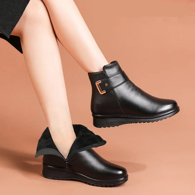 Supportive Comfort Leather Boots