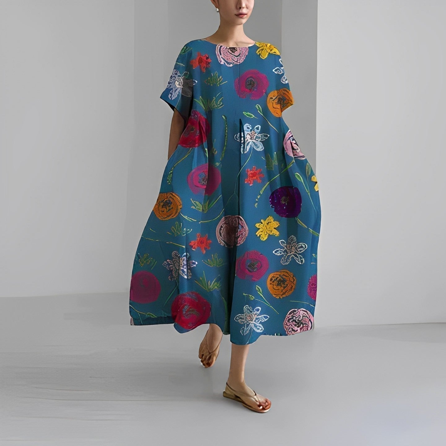 Daisy - Retro Big Swing Loose Maxi Dress