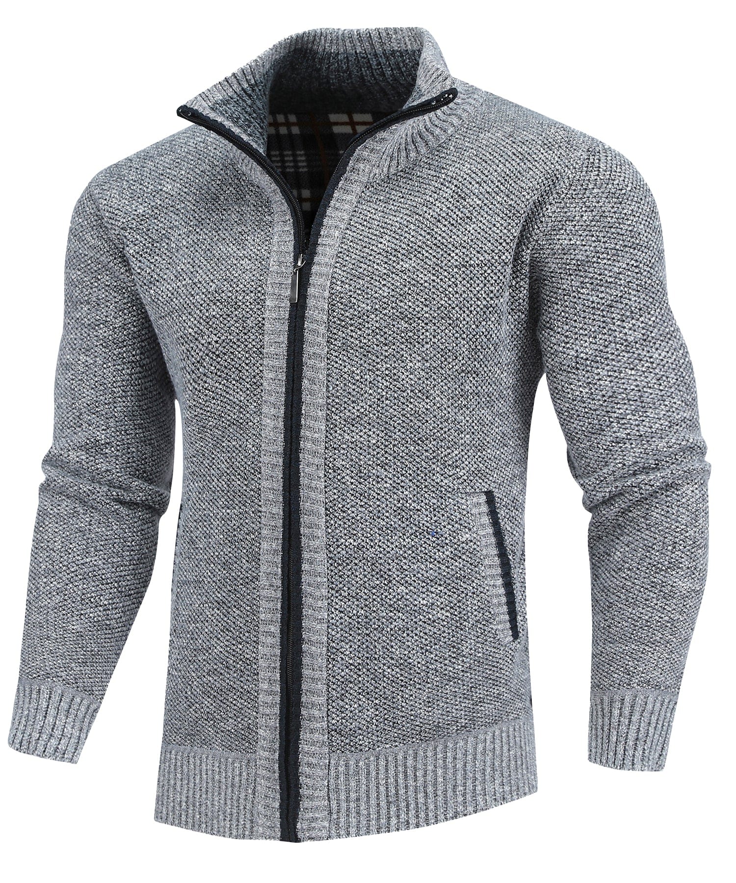 Flannel | Lined Full-Zip Sweater