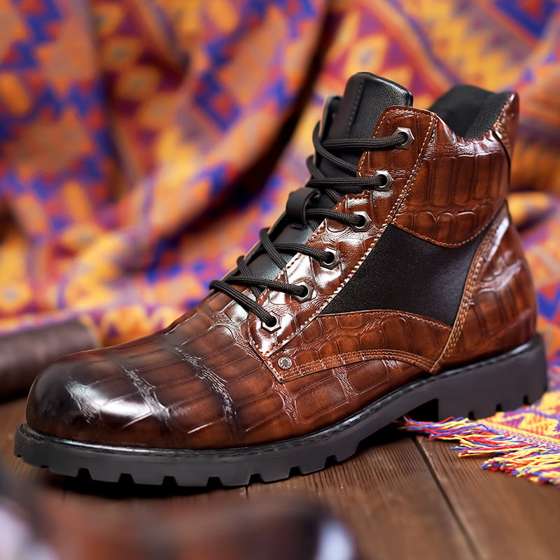 Ethan | Premium Crocodile Leather Boots