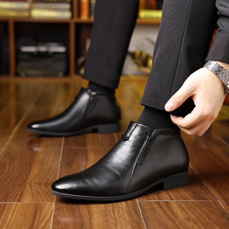 Retro High-Top Leather Boots