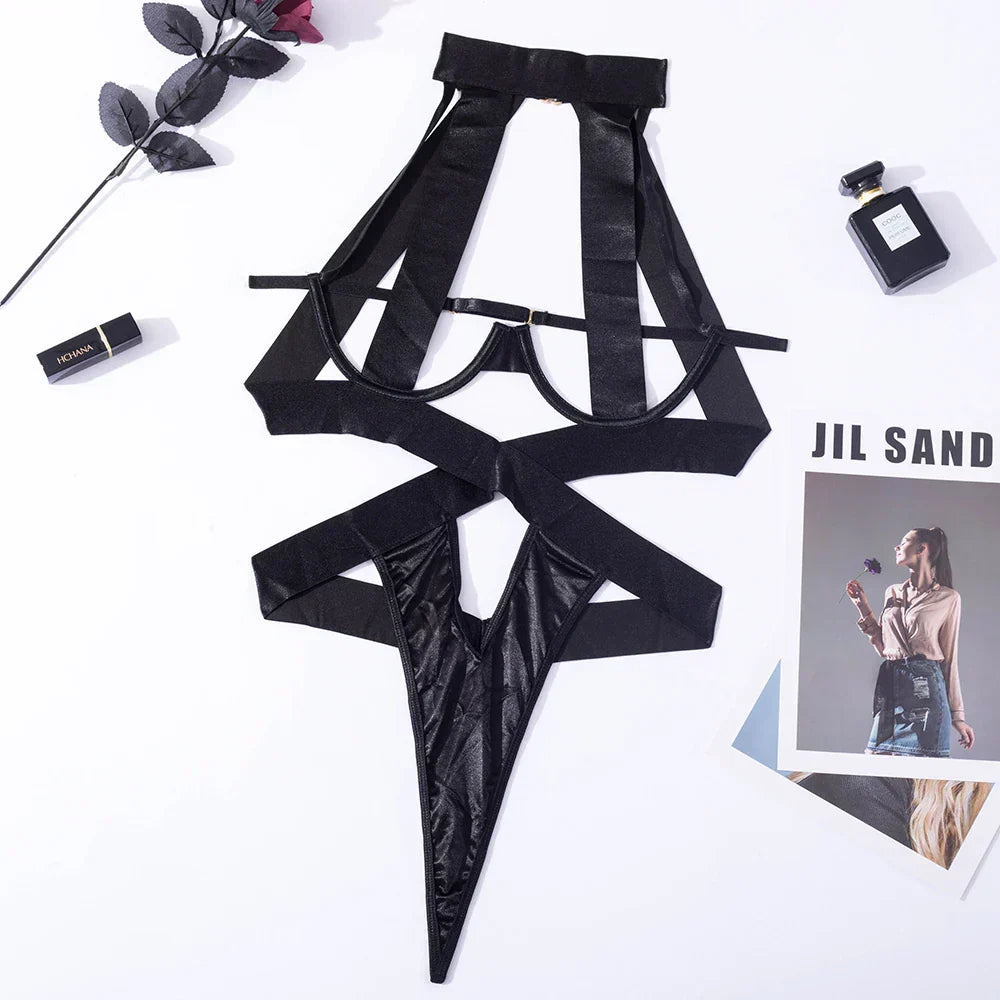 Arlene - Attractive Adjustable Strap Bodysuit Lingerie