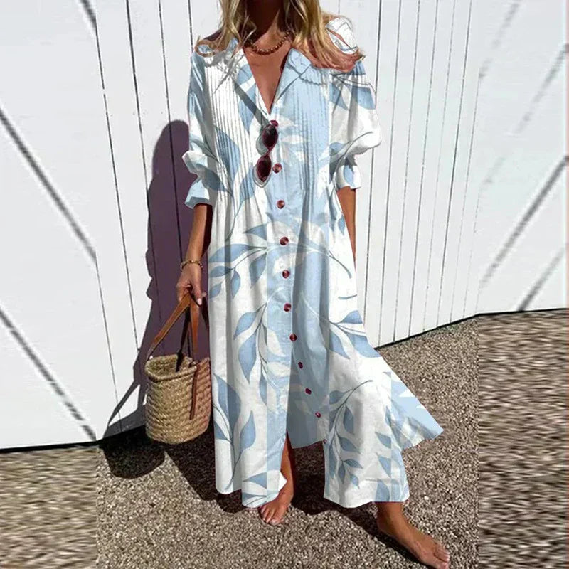 Cassidy - Boho Beauty Puff Sleeve Maxi Dress
