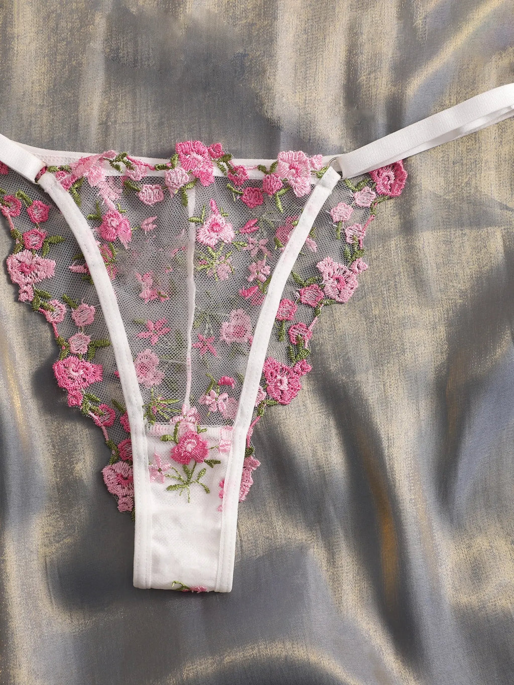 Jannette - Attractive Floral Two Piece Lingerie