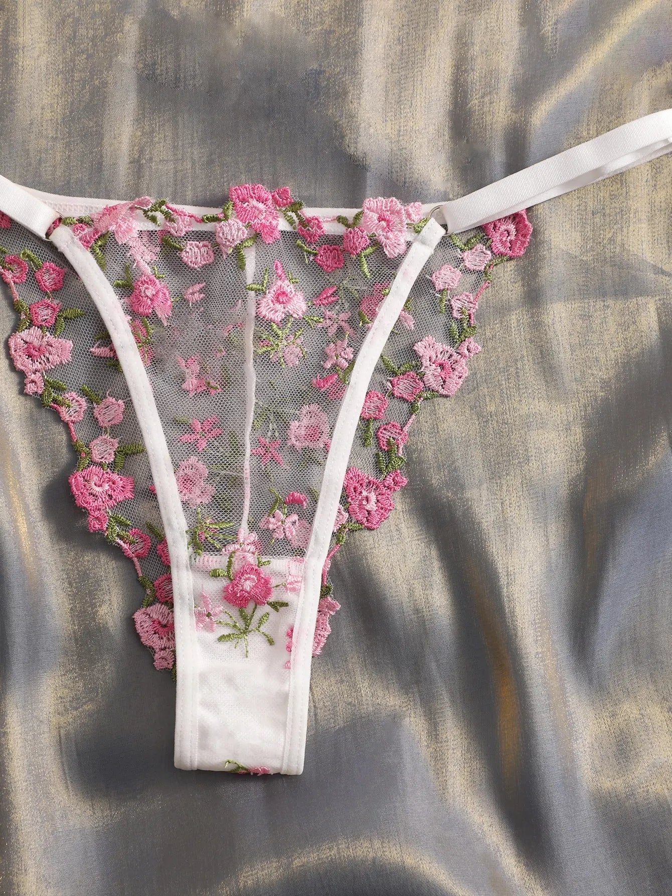 Jannette - Attractive Floral Two Piece Lingerie