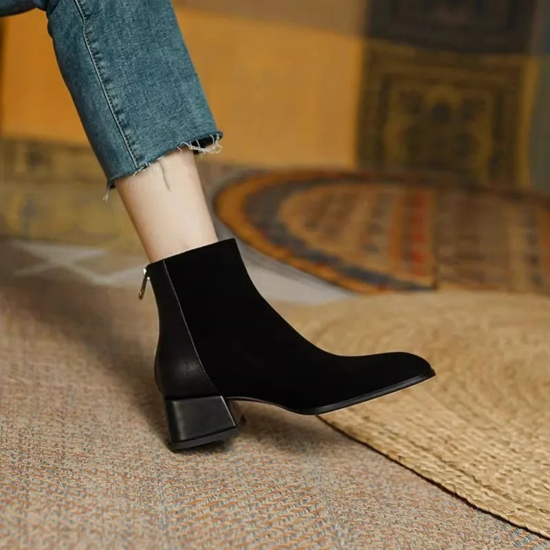 Frosted Leather Boots