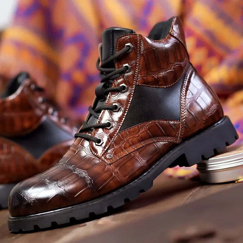 Ethan | Premium Crocodile Leather Boots