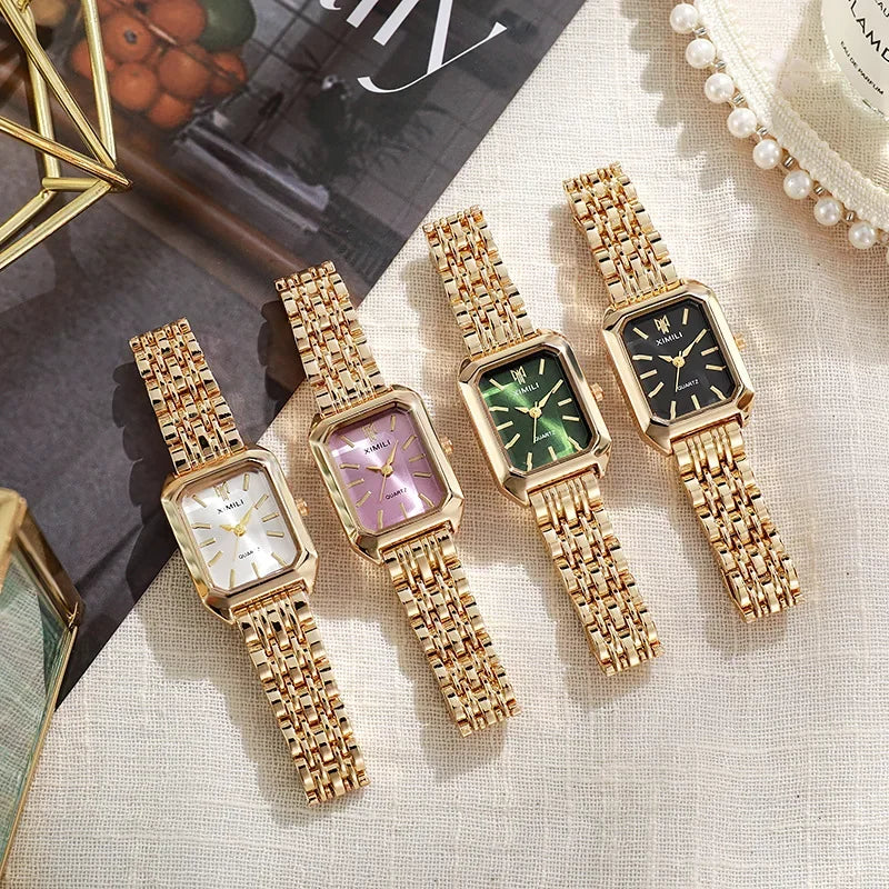 Chloe | Stainless steel square quartz watch