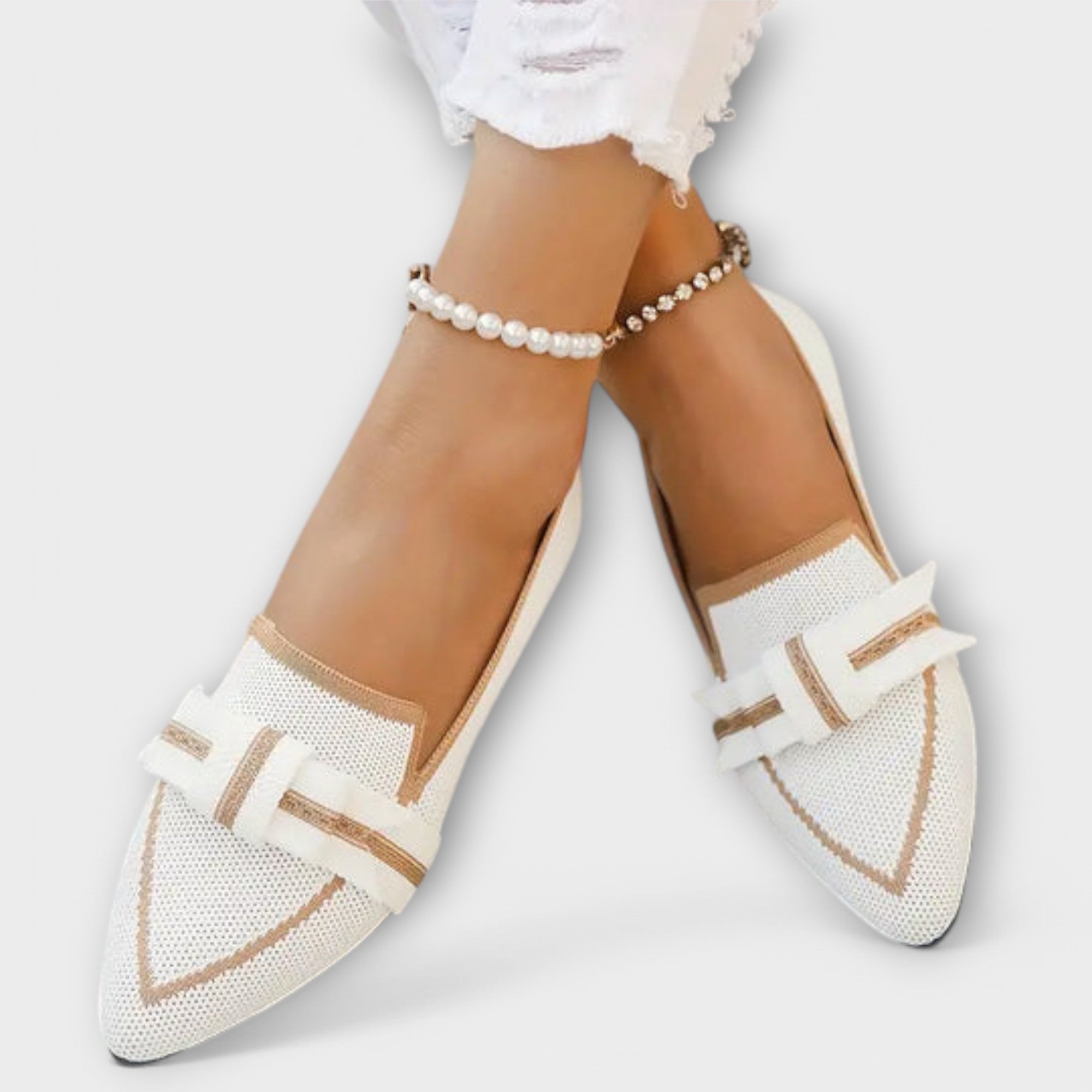 Maya - Flat Women's Shoes with Knot Design