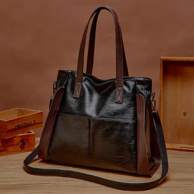 Indigo Classic Leather Handbag
