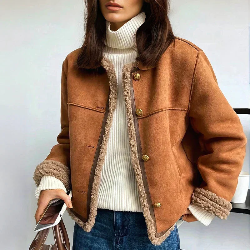 Evelyn™ | Luxurious Genuine Sheepskin Jacket
