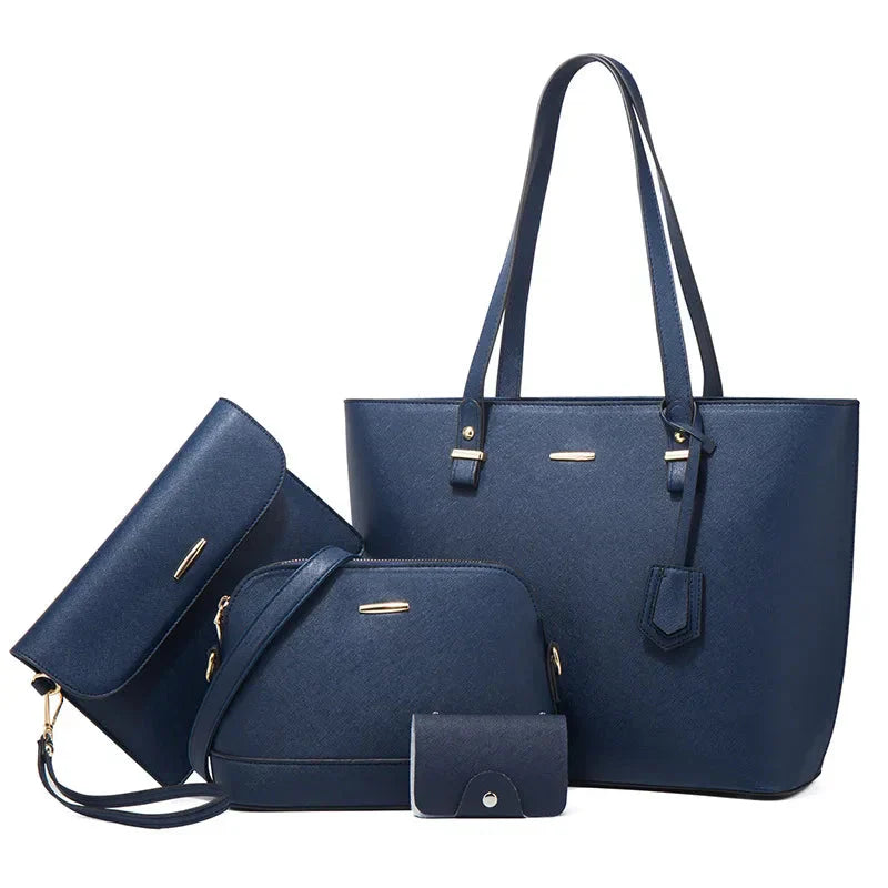 3-Piece Leather Handbag & Shoulder Bag Set