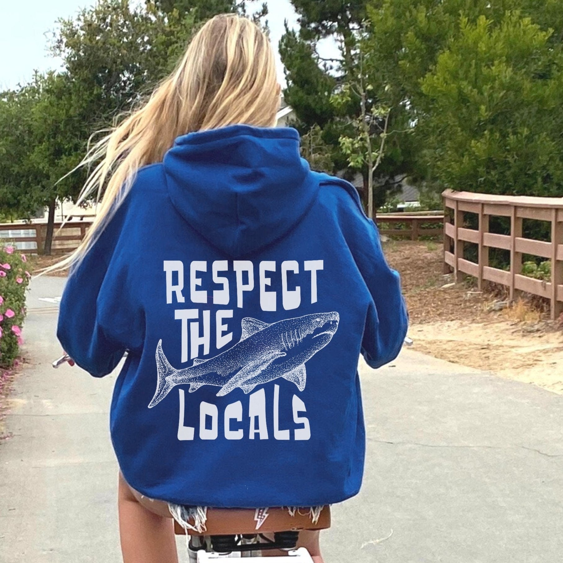 Respect The Locals Shark Hoodie