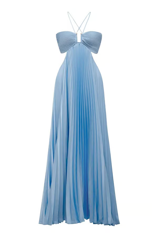 Tansy - Summer Glow Halter Maxi Dress