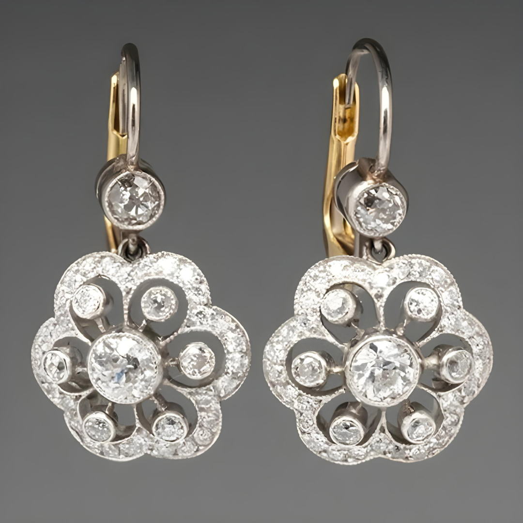 Vintage Mandala Crystal Earrings