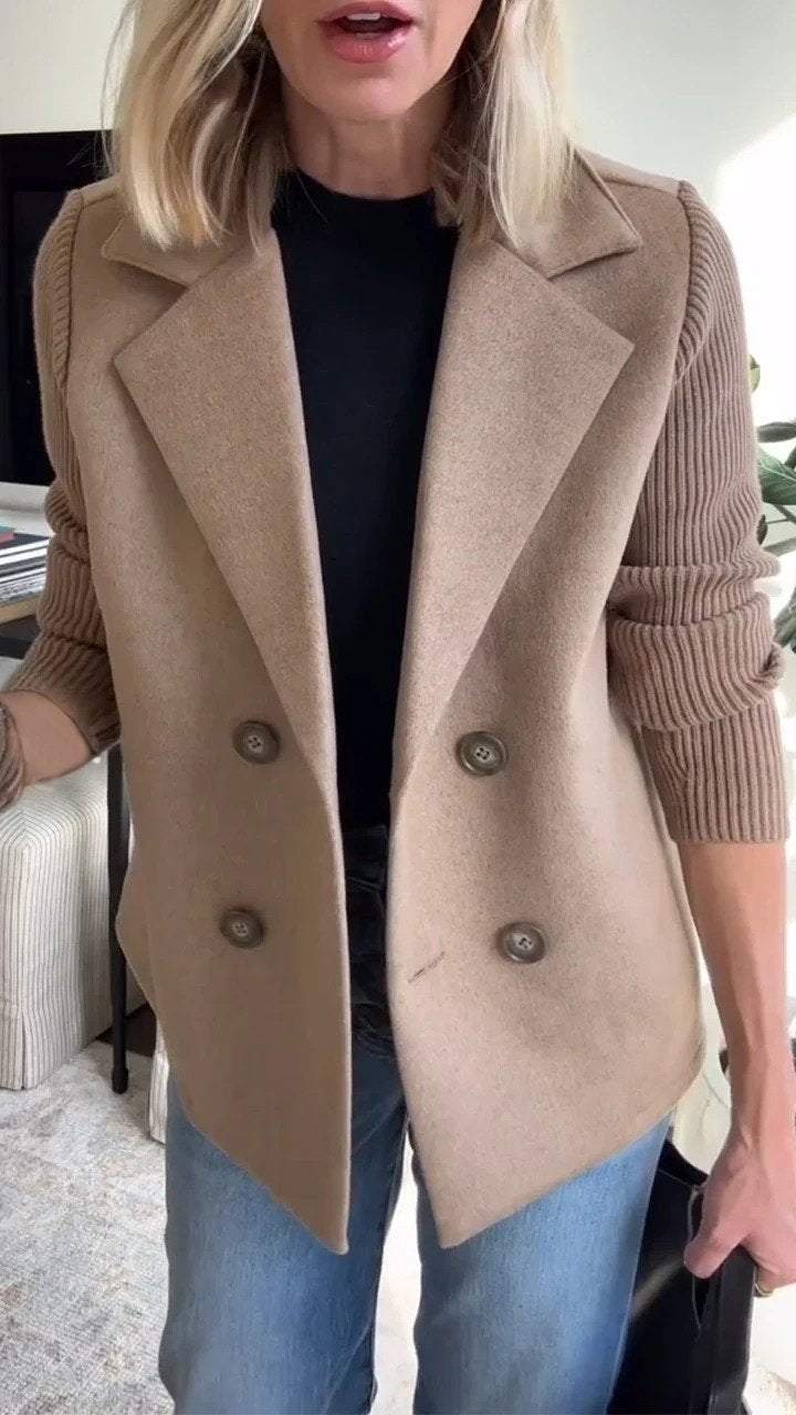 HARRIET - TIMELESS KNIT-SLEEVE BLAZER