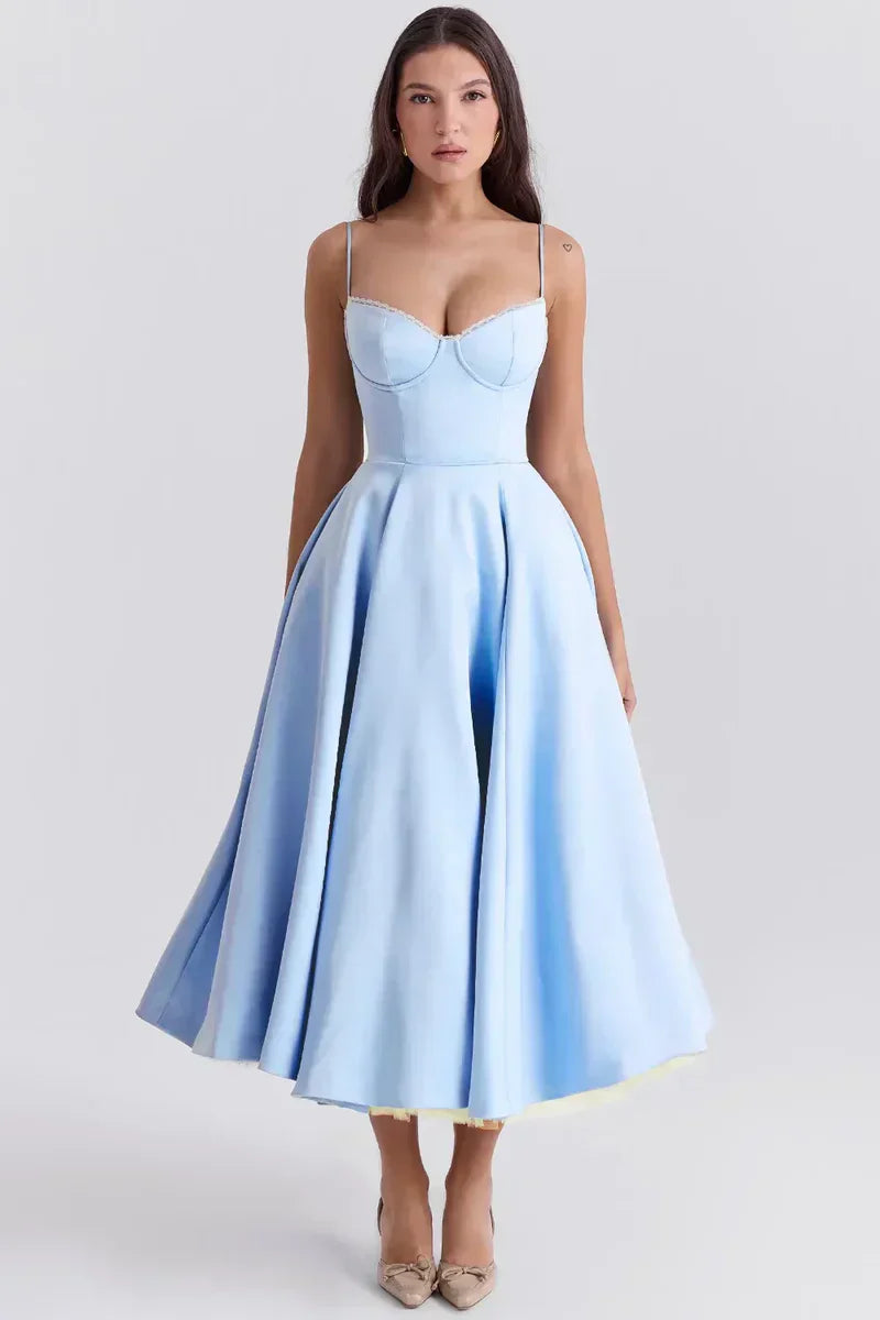 Minerva - Luxury Spaghetti Strap Princess Dress