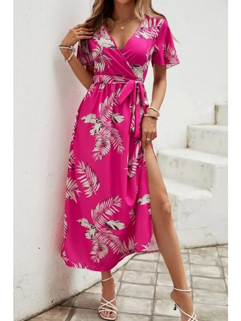 Colet | Short Sleeved Printed Comfortable Casual Dress