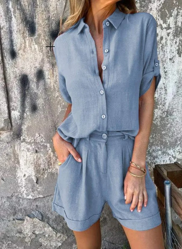 Melda™ - Breezy Buttoned Set
