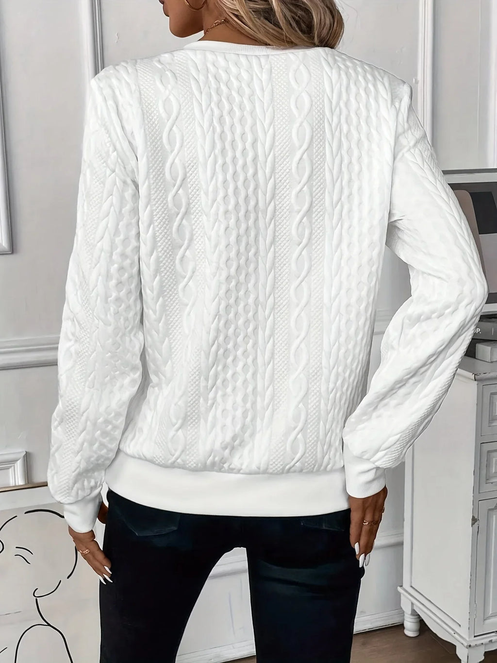 Siera | Textured Quarter Zip Pullover