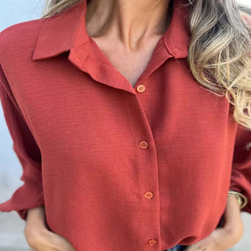 YVETTE I CLASSIC LONG-SLEEVED BLOUSE