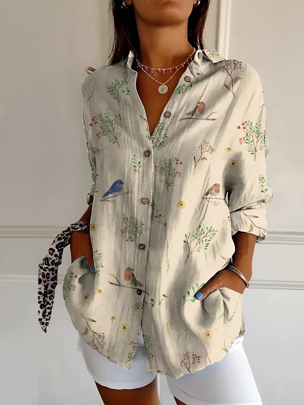 EDITH I BUTTON DOWN FLORAL BLOUSE