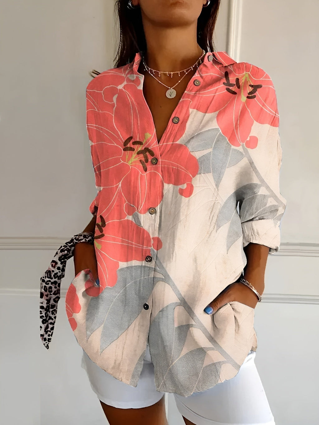 LYSSA | FLORAL BUTTON-UP BLOUSE