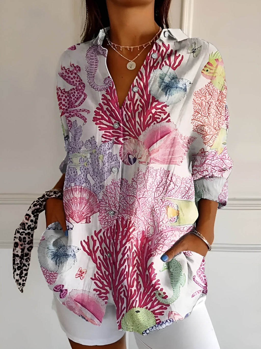 EDITH I BUTTON DOWN FLORAL BLOUSE